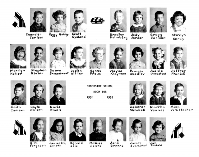 Miss Preus 1st Grade Class Brookside School 1958-59