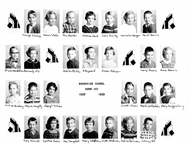 Miss Nygaards 1nd Grade Class Brookside School 1958-59