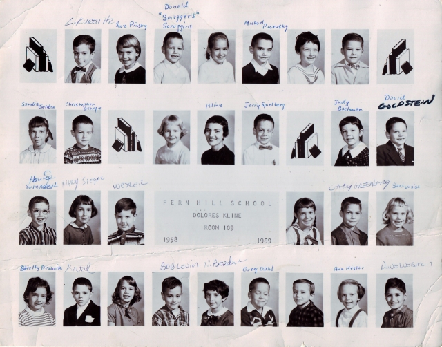 Dolores Klines 1st Grade Class, Fern Hill, 1958-59